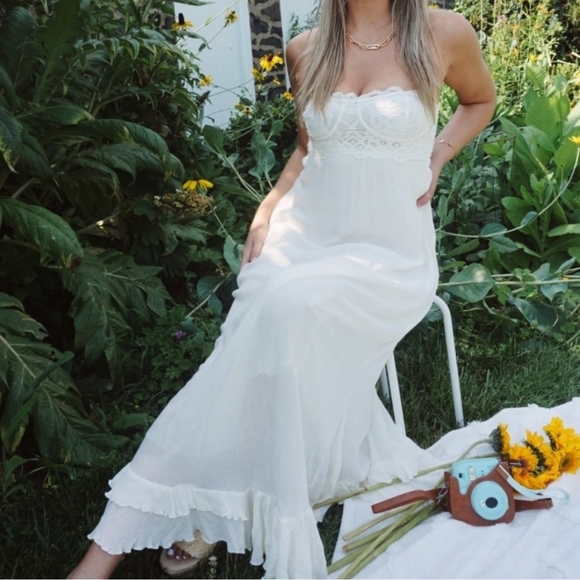 NWT Free People Adella Maxi Dress White - Picture 3 of 8